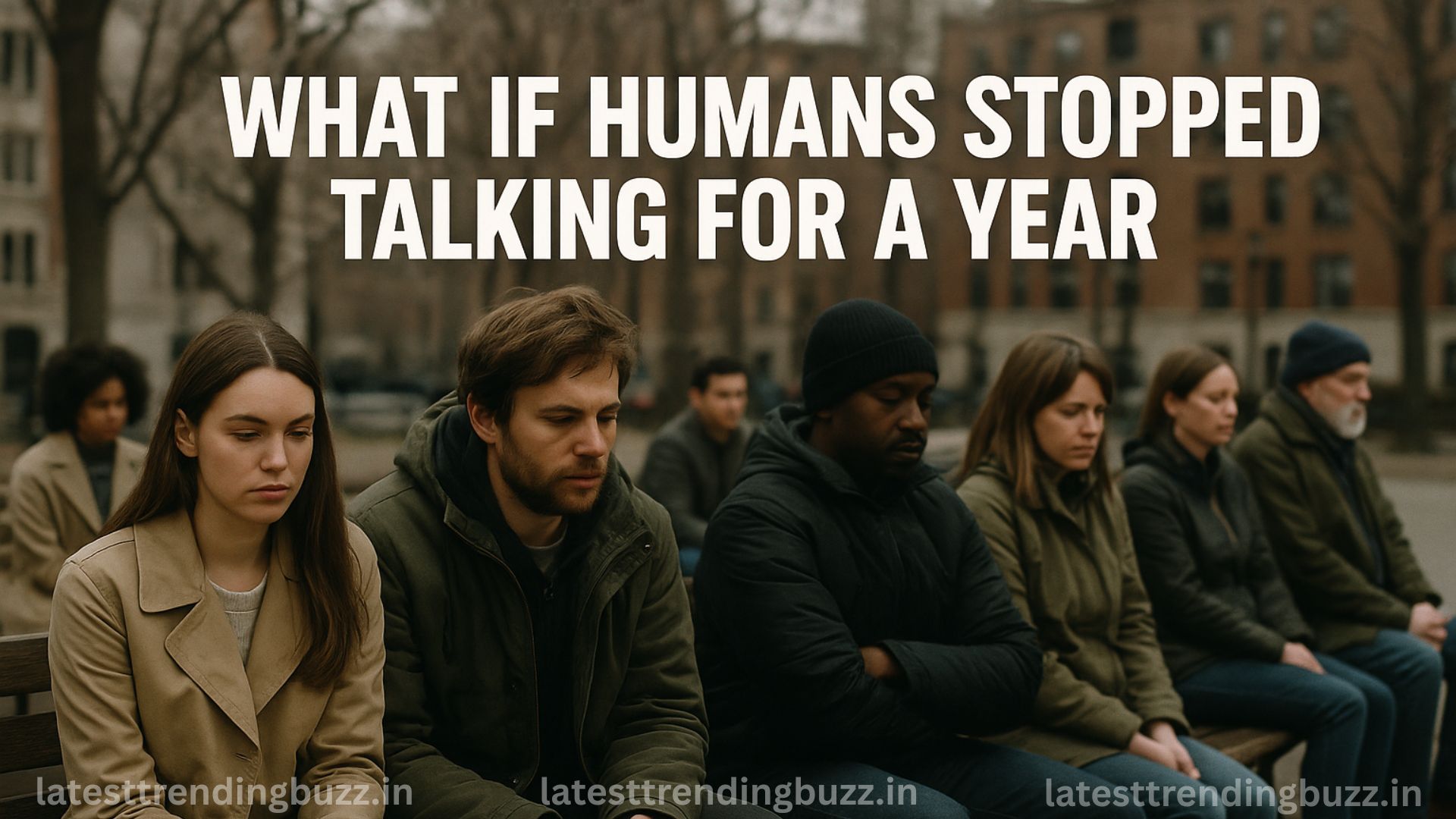 give me reaalistic image What If Humans Stopped Talking for a Year