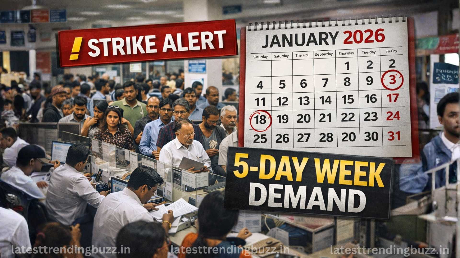 Bank Staff 5-Day Week Strike Jan 2026