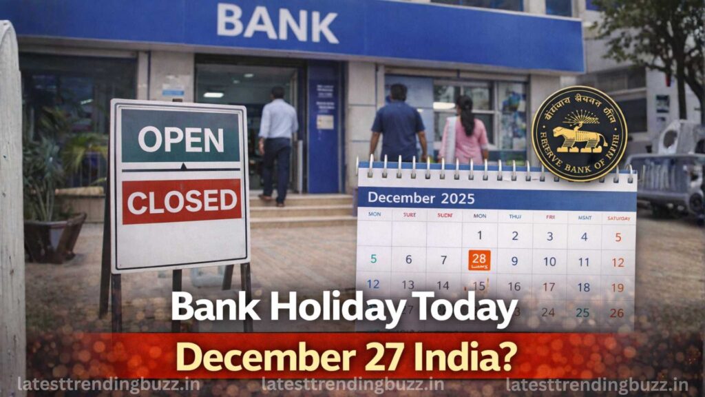 Bank holiday today December 27 India
