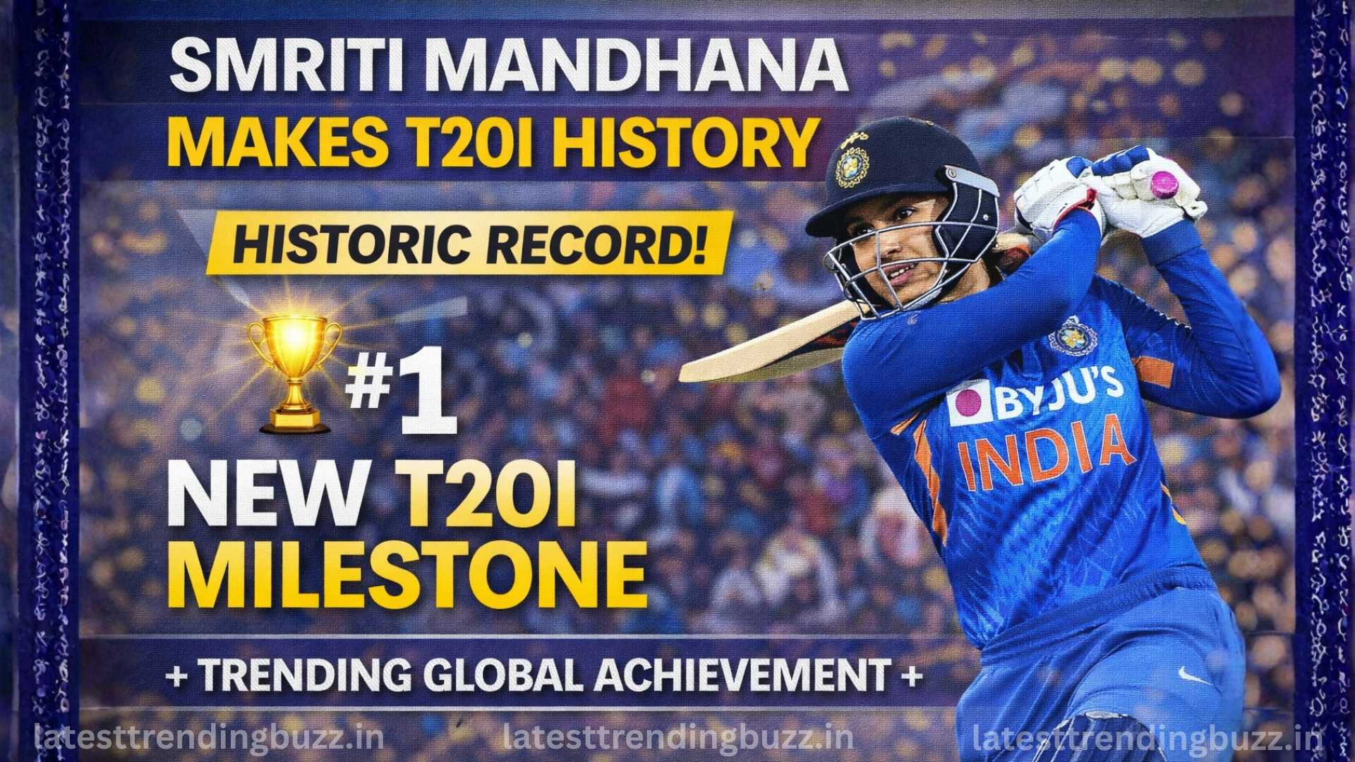 Smriti Mandhana historic T20I record