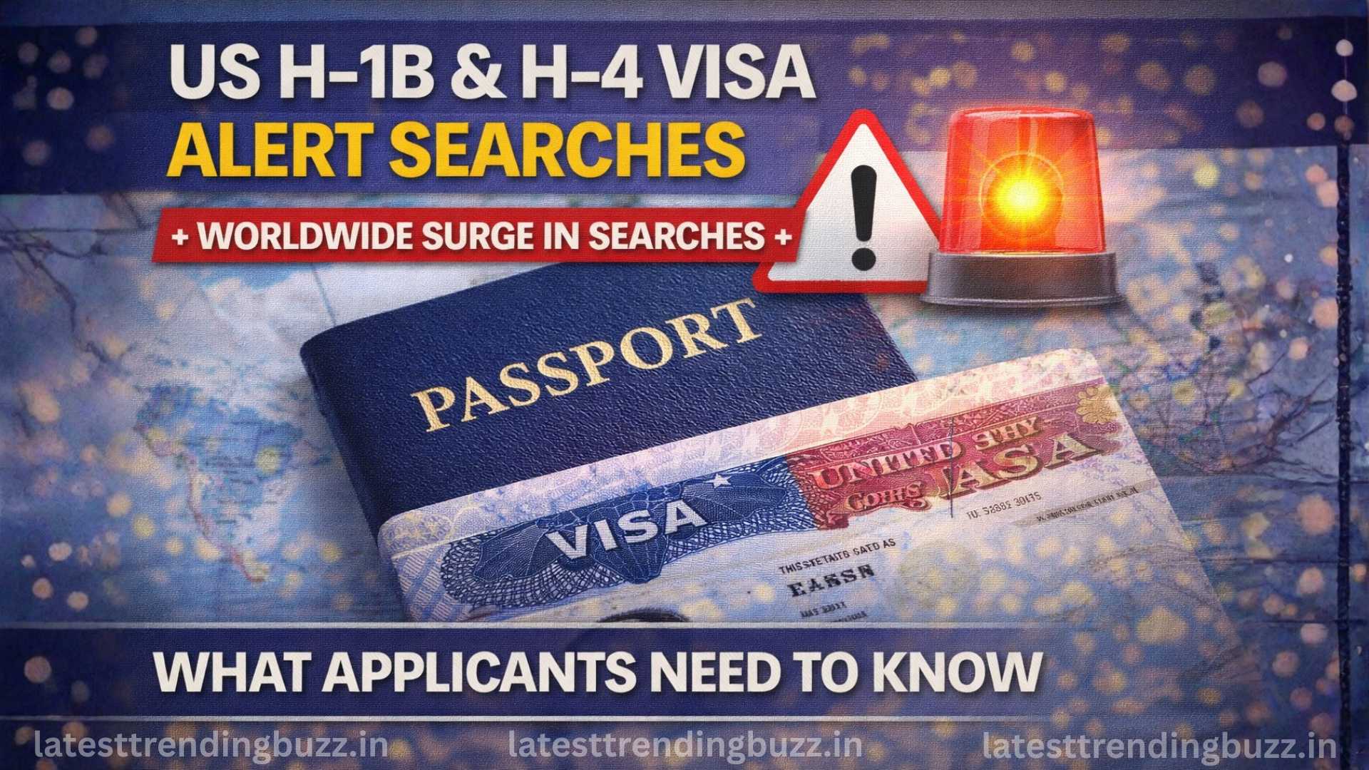 US H-1B & H-4 visa worldwide alert searches