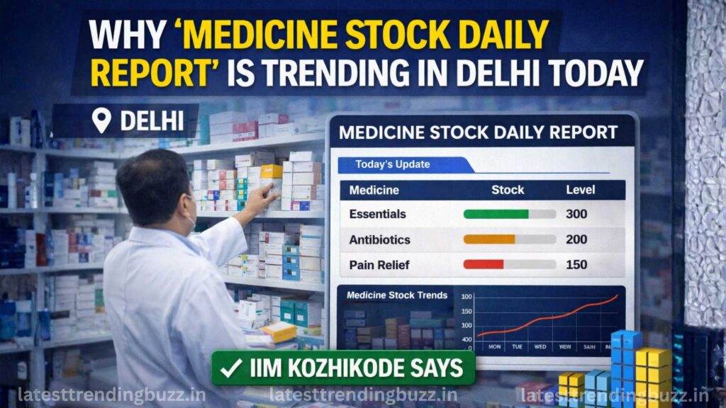 medicine stock daily report