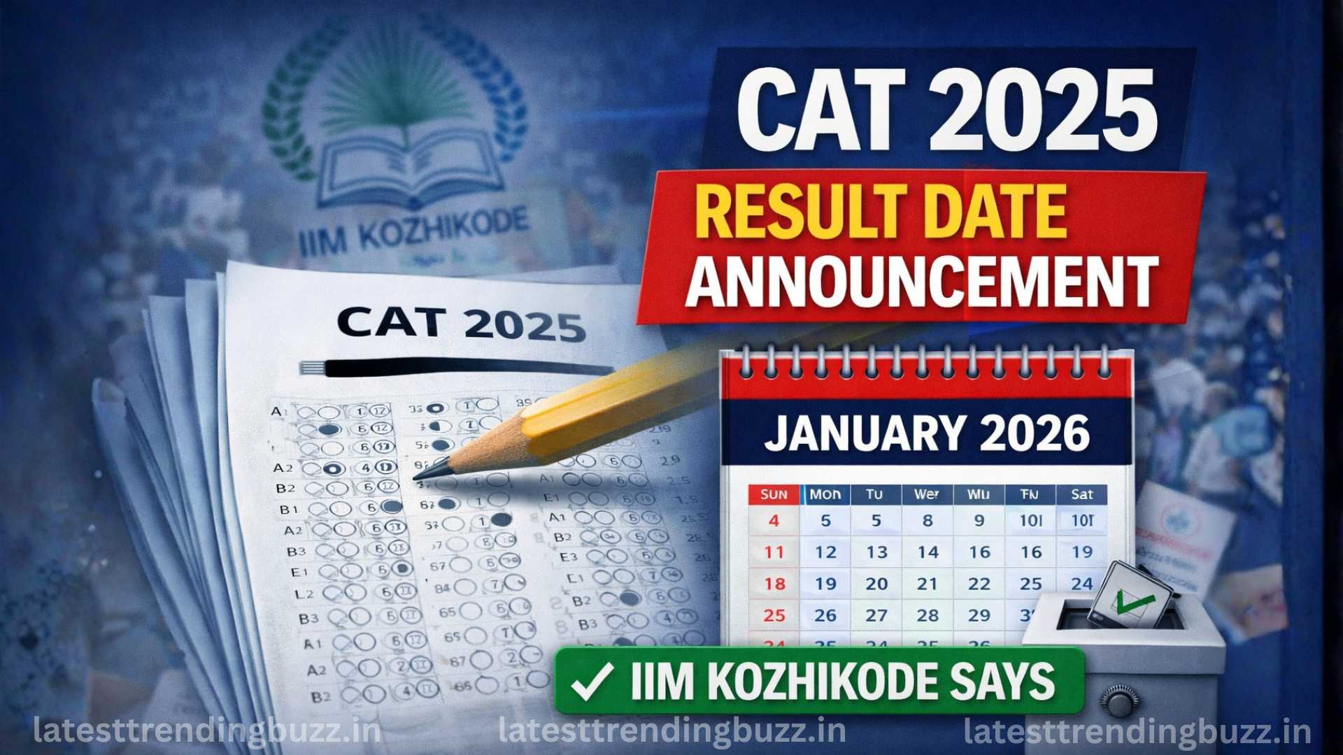 CAT 2025 result date announcement