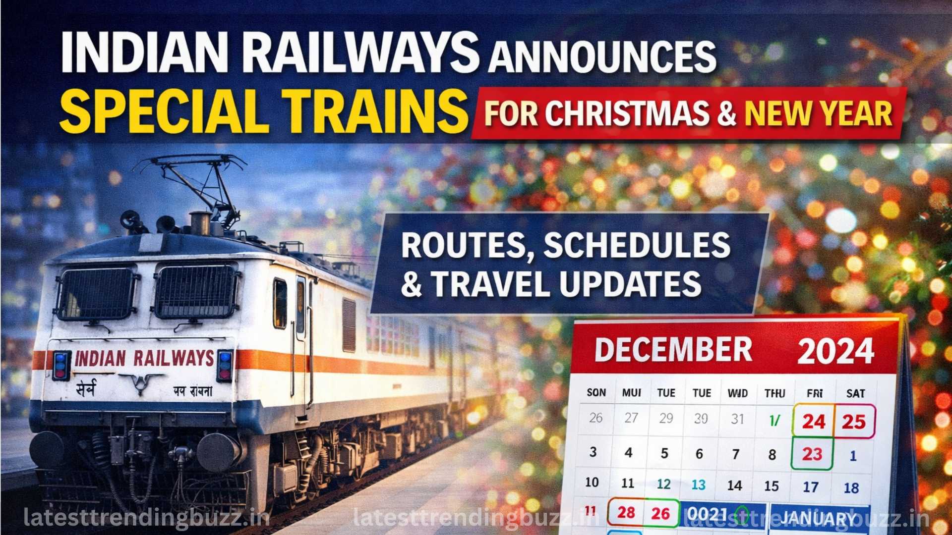 Special Trains for Christmas & New Year